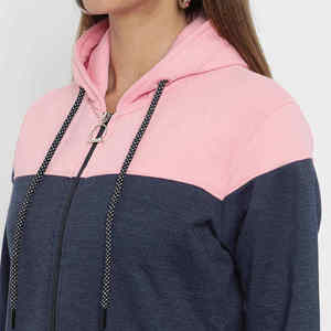 Conjunto deportivo de 2 piezas de alta calidad para mujer con logotipo personalizado, trajes de jogging transpirables con capucha para invierno. - Product Image 6