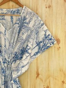 Vestido Kaftán Informal de Verano con Estampado Floral Tropical, sin Mangas, de Algodón, para Mujer, Ropa de Playa, Estilo Asia Pacífico - Product Image 3