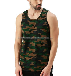 Débardeur pour homme personnalisé, vente chaude, haute qualité, motif camouflage, logo personnalisé, débardeur pour homme vierge - Product Image 1