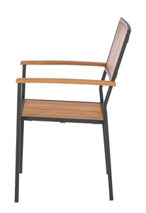 Silla moderna para exteriores superventas | Asientos de patio de madera de acacia y metal para hoteles, villas y juegos de jardín | Fabricante vietnamita - Product Image 3