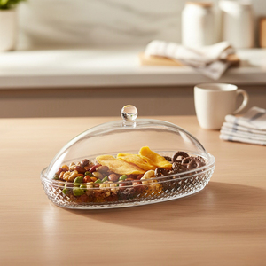 [Holar] Taiwan Made Food-Grade Glass-like Clarity Shatterproof Plastic Cake Serving Tray for Catering Bakery Cafeteria - Product Image 5