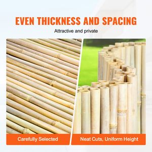 Recinzione Naturale in Bambù per Privacy, 1,2 m di Altezza x 1,8 m di Lunghezza, Ecologica, Schermo Decorativo in Bambù Arrotolato 0,75 D, Divisorio per Ambienti - Product Image 3