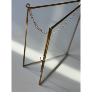 Cadre rectangulaire en métal et verre avec détail chaîne, léger, décoratif, pour la maison - Product Image 5