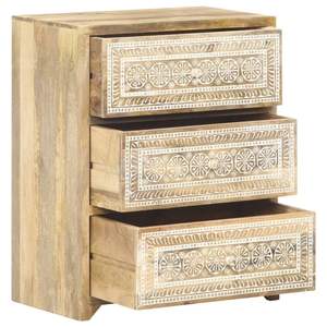 Solid Mango Wood <b>Sideboard</b> 23.6\"x13.8\"x29.5\"-Elegant and Durable Storage Unit - Product Image 3