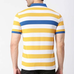 Men's Striped Short Sleeve <b>Polo</b> <b>Shirt</b> Knitted Casual <b>Blue</b> Yellow White Pattern Regular Fit Latest Design Men's <b>Polo</b> <b>Shirts</b> 2026 - Product Image 2
