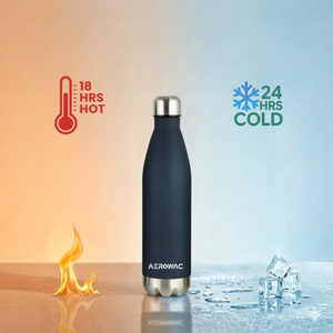 Bouteille d'eau thermique en acier inoxydable à double paroi avec isolation sous vide et sangle de transport durable pour les trajets quotidiens, les voyages et les activités de plein air - Product Image 6