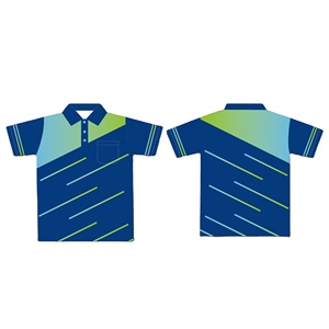 เสื้อโปโลลายทางธุรกิจของผู้ชายเสื้อฟุตบอลเสื้อโปโลลายทางพิมพ์โลโก้ - Product Image 3