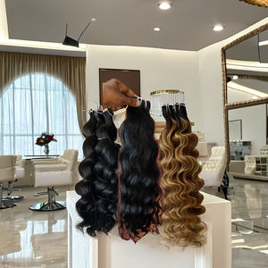 Vente en gros vendeurs de cheveux bruts vierges indiens 12A corps ondulé double cuticule alignée paquets de cheveux humains 100% bruts vierges - Product Image 1