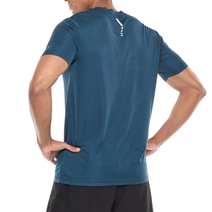Camiseta Deportiva Transpirable de Malla para Hombre, Cuello Redondo, Secado Rápido, Ajuste Atlético, para Correr, Gimnasio, Entrenamiento, Venta al Por Mayor, OEM ODM - Product Image 3