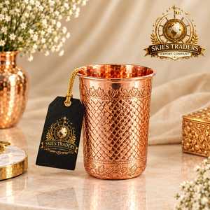 Mug en cuivre pur martelé avec poignée en laiton, tasse à Moscow Mule, verre à eau et à bière en métal artisanal, articles de bar en gros - Product Image 5