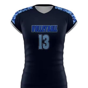 Maillot de volley-ball pour hommes, respirant, séchage rapide, léger, performance sportive, 100% polyester, col en V, manches courtes, logo personnalisé - Product Image 3