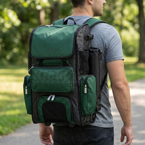 Large Capacity 30-40L <b>Baseball</b> Gear Organizer Bag Nylon/Polyester Material for Carrying <b>Bats</b> Helmets Other Game Accessories - Product Image 2