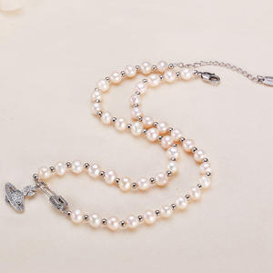 Collar de Perlas de Agua Dulce Genuinas de Zhuji para Mujer, Cadena de Clavícula Moderna, Accesorio de Moda, Collar al por Mayor - Product Image 4