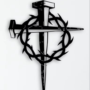 Croix décorative découpée au laser, design personnalisé, best-seller - Décoration murale religieuse, nouveauté - Prix bas ici - Product Image 1