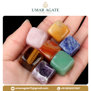 Cubo de piedras preciosas más vendido: Rubí, Zoisita, Ágata natural en forma de cubo, multicolor, suministro a granel, Ágata Umar, Gujarat - Product Image 5
