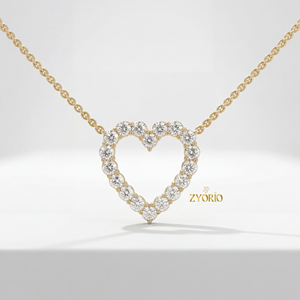 Collar con Colgante de Diamante Cultivado en Laboratorio en Forma de Corazón, Cadena de Oro de Plata de Ley 925, Collar de Amor para Mujer, Joyería de Regalo Romántico - Product Image 2