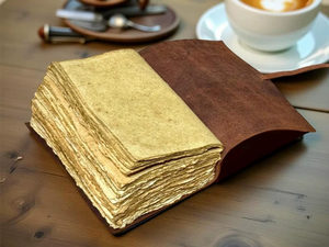 Vintage Leather DiaryHandmade Rustic Notebook with Deckle Edge Paper handmade leather journal - Product Image 3