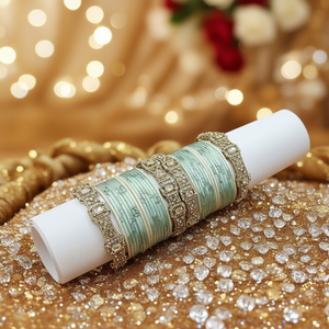Sparkling Crystal Bracelets & <b>Bangles</b> <b>Set</b> 10575632MG_2.4 for Weddings & Festive Wear - Product Image 3