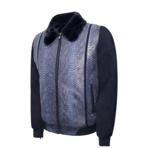 2026 Custom Embroidery Logo Leather Motorcycle Cargo Pocket Bomber Leather <b>Jacket</b> for <b>Mens</b> - Product Image 4
