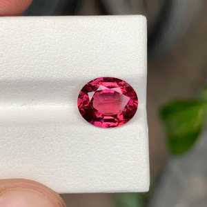 Pierre précieuse naturelle de grenat rhodolite, taille ovale, qualité supérieure, pour la fabrication de bijoux, pierre précieuse en vrac - Product Image 1
