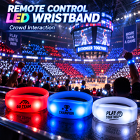 Bracelet lumineux LED Sincen RGB pour concert KPOP, avec télécommande 433 MHz, interaction spectateur, en silicone