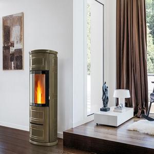 Poêle à granulés de bois automatique sans fumée, écologique, durable, autoportant en aluminium pour villa, garantie 2 ans - Product Image 1