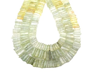 Natural Prehnite Gemstone Smooth Square Shape <b>Heishi</b> <b>Beads</b> for Jewelry Making Green Stone Wholesale Manufracture - Product Image 1