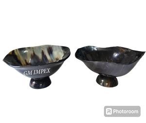 Bol en corne de buffle fabriqué à la main à 100% de corne naturelle pour la cuisine et la décoration - Product Image 2