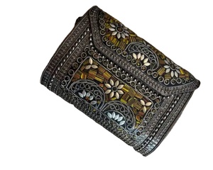 กระเป๋าแฟชั่นวินเทจสไตล์อินเดียสำหรับผู้หญิงกระเป๋าทรงซองจดหมายทำจากโมเสกสำหรับทำงานตอนเย็นทำจากโลหะกระเป๋าสายสะพายไหล่กระเป๋าโบฮีเมียน - Product Image 1