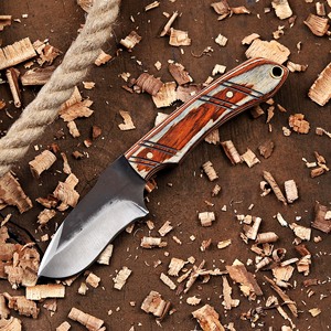 มีด EDC แบบใบตายติดปลอก Nordic Forge รุ่นสั่งทำพิเศษ ขนาด 6 นิ้ว ด้ามจับแบบ Full Tang สำหรับแล่เนื้อ ตั้งแคมป์ ล่าสัตว์ ผลิตจากเหล็ก 12c27 เกรดอุตสาหกรรม - Product Image 2