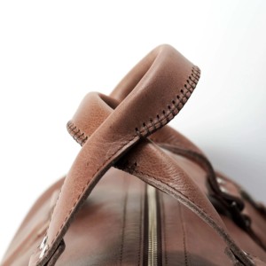 Sac de voyage en toile avec garniture en cuir, fermeture éclair, sac de week-end, design durable - Product Image 5
