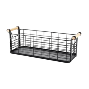 Panier de rangement moderne en fil métallique circulaire avec poignée, solution de rangement multifonctionnelle pour la maison, la cuisine, l'hôtel - Product Image 6