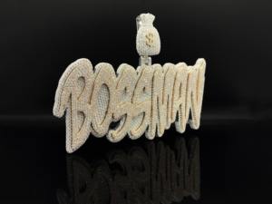 Pendentif Couronne Royale Givrée de Luxe Personnalisé Ice Legacy en Alliage Diamanté Plaqué Rhodium/Argent Style Hip Hop Chrétien - Product Image 3