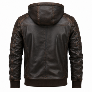 Luxury Men's Cowhide <b>Leather</b> Motorcycle <b>Jacket</b> Custom Brand OEM Production Wholesale Fashion Apparel Supplier Worldwide - Product Image 2