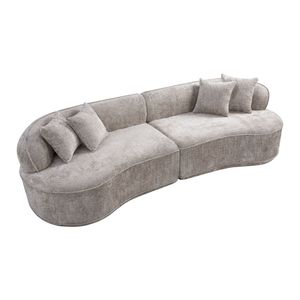 Divano Angolare Moderno di Lusso Oversize a Forma di L, Design Minimalista con Comodo Letto Pieghevole per Soggiorno o Appartamento - Product Image 3