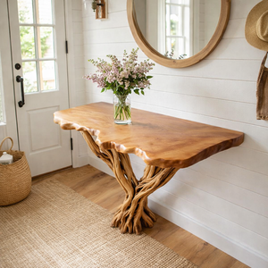 Natural Wood <b>live</b> <b>edge</b> entry way <b>table</b> handcrafted solid wood side <b>table</b> decor furniture Drift wood console <b>table</b> home decotable - Product Image 4
