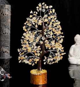 Árbol de la Abundancia de Cristal Feng Shui Hecho a Mano con Gema de Citrino y Base de Ágata Ruhi, Decoración para el Hogar de Halloween - Product Image 5