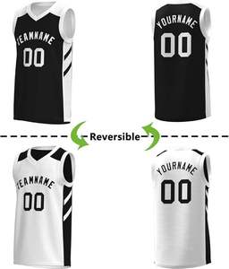 Maillots de basket-ball personnalisés double face, haute qualité, 100% polyester, vêtements de sport, uniformes d'équipe, impression par sublimation professionnelle - Product Image 4