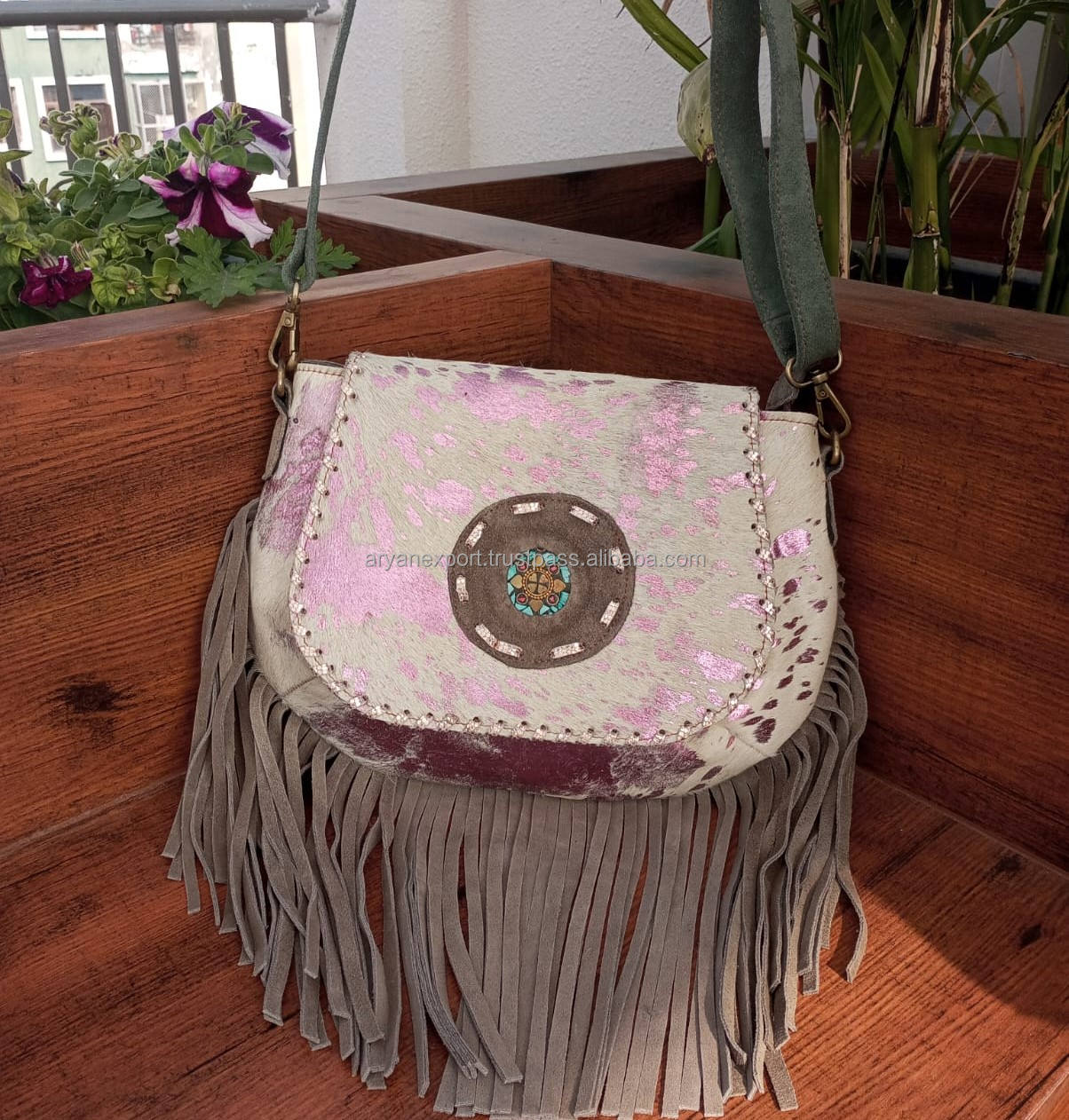 Brown With Pink Metallic