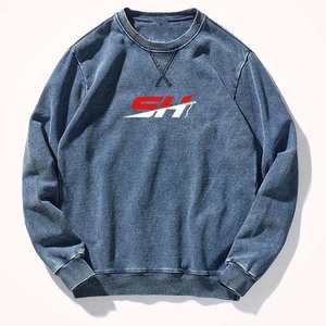 Sudaderas Casuales para Hombre con Lavado Ácido, Corte Regular, Estilo Vintage, Suaves, de Mezcla de Algodón, Cuello Redondo, para Invierno, Venta al Por Mayor - Product Image 1