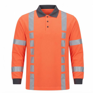 Chemises polo professionnelles à manches longues, uniformes de travail, hauts à col, vêtements de travail pour les équipes d'entreprise, les services et l'usage en extérieur - Product Image 1