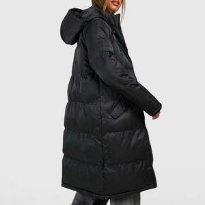 Women's Hooded Plus Size Puffer Jacket Winter Quilted <b>Bubble</b> <b>Coat</b> Long Sleeve Zipper Closure Casual Outdoor Wear 2026 - Product Image 3