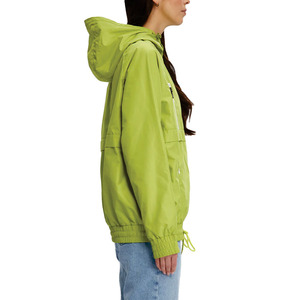 Low MOQ Wholesale Lime Green Women Nylon Hooded Windbreaker <b>Jacket</b> <b>Lightweight</b> Full Zip Outdoor Rain Shell Custom Men's <b>Jackets</b> - Product Image 6