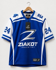 Wholsale Direct ZIAKOT INDUSTRY Custom <b>Orange</b> White-Black Mesh Authentic Football Jersey - Product Image 2