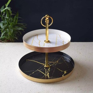 Support à gâteaux et desserts moderne en métal à deux niveaux, idéal pour les fêtes à domicile et la décoration de table, vente en gros depuis l'Inde - Product Image 6