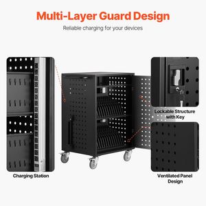 Estación de Carga de Piso para 32 Dispositivos, para Oficina o Aula, Compatible con Pantallas de hasta 15.6 Pulgadas - Product Image 3