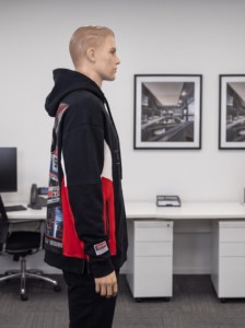 Sudadera con Capucha y Cierre de Cremallera de 1/4 para Hombre, de Forro Polar Térmico de 380g, en Negro, Rojo y Blanco, para Uso Casual en Otoño, de Topline Products - Product Image 4
