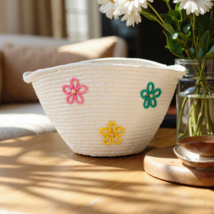 Nouvelle collection de paniers de rangement en coton fabriqués au Vietnam au meilleur prix, possibilité de personnalisation OEM/ODM, vente en gros disponible. - Product Image 1