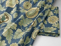 Tissu Popeline de Coton Teal Midnight Orchid, Motif Floral Aquarelle Alpine Lilac Bloom, Lavande Vintage, Ardoise, pour Garçons, Biologique et Écologique