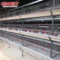 Cage à poules empilable galvanisée à chaud, capacité 86400 oiseaux, pour une seule volée, modèle Max 86400, avec batterie de cages.
